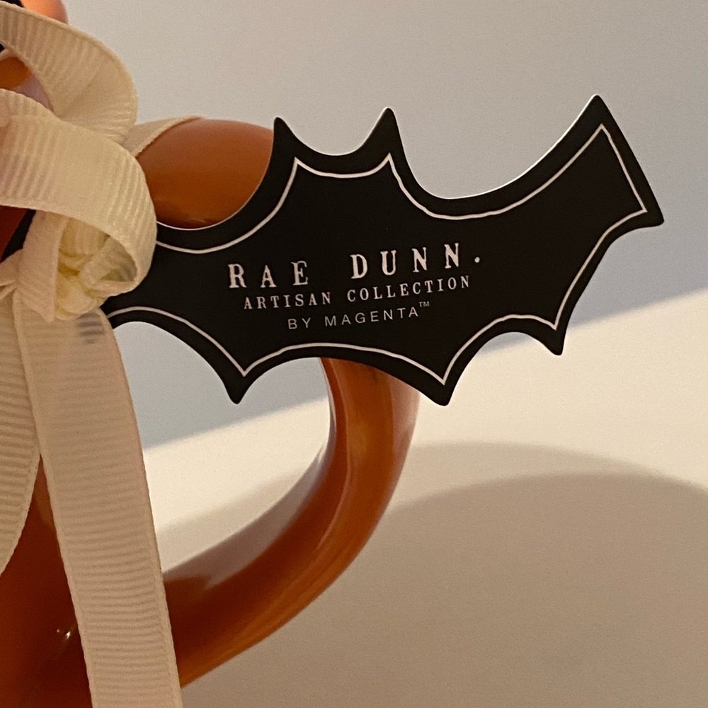 Rae Dunn Orange Bat Mug Double  Sided NWT Halloween - Picture 3 of 6
